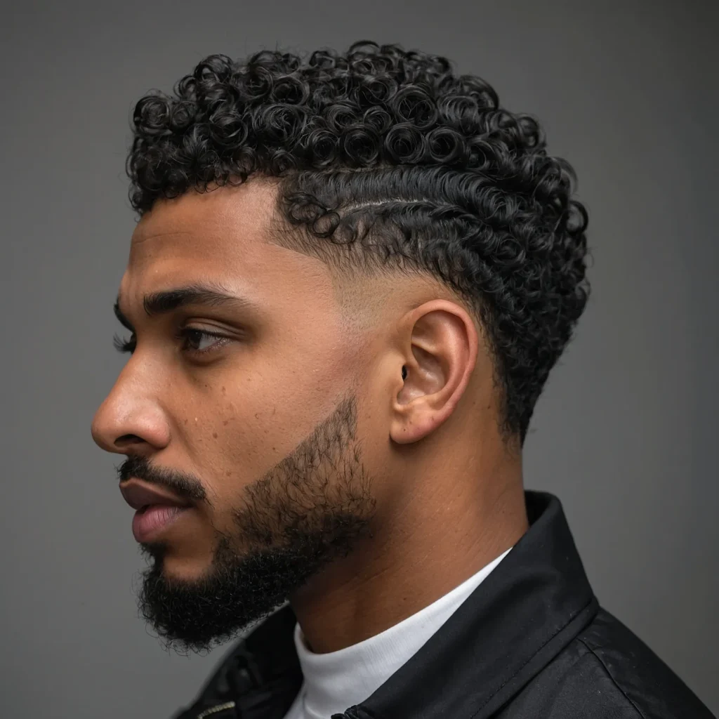 Curly Taper Fade for Black MenA Black man wit 2