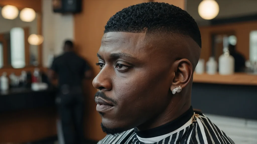 Curved Top Boosie FadeA 34 view of Black ma 0