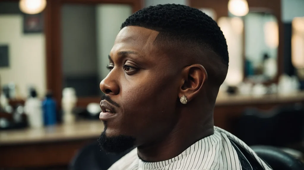 Curved Top Boosie FadeA 34 view of Black ma 3