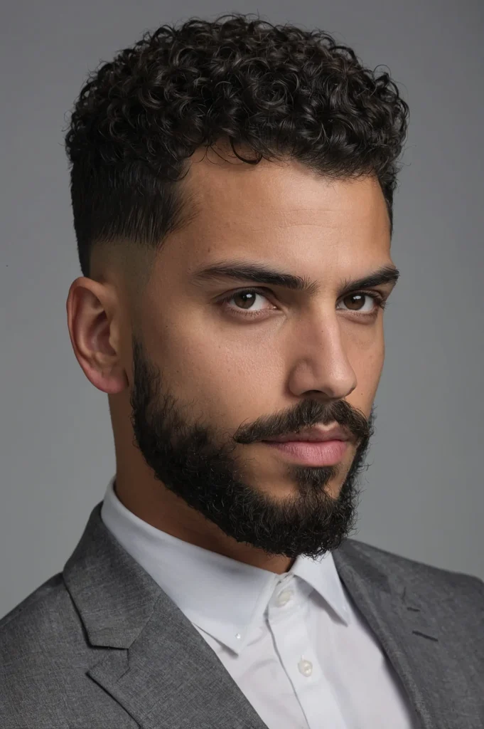 Defined Curls with Subtle Low Taperman with 3