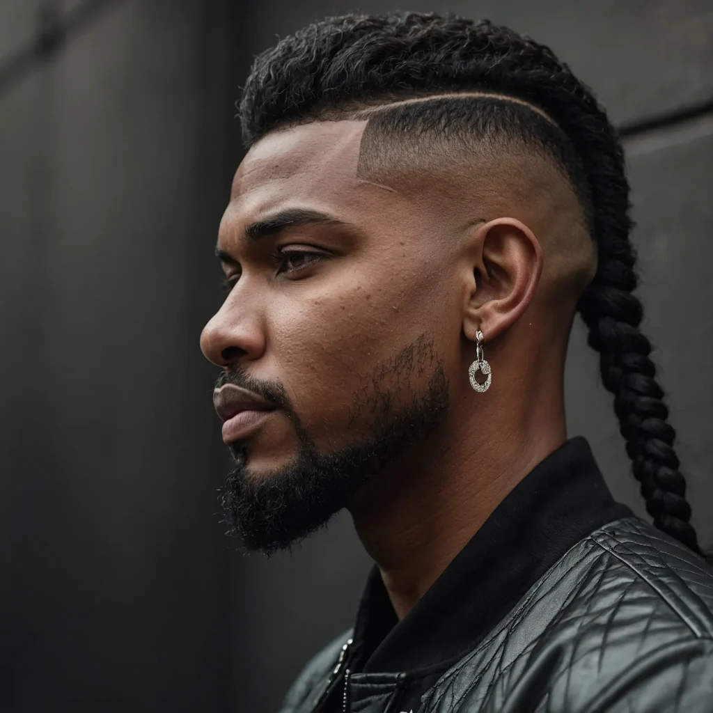 Drop Fade MulletPrompt Black men with drop f0