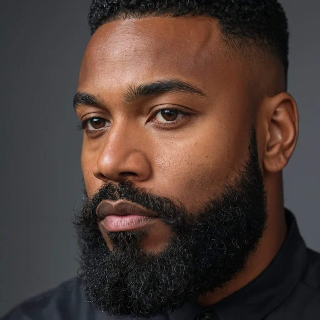 Drop Fade with Beard BlendBlack man with fu 3