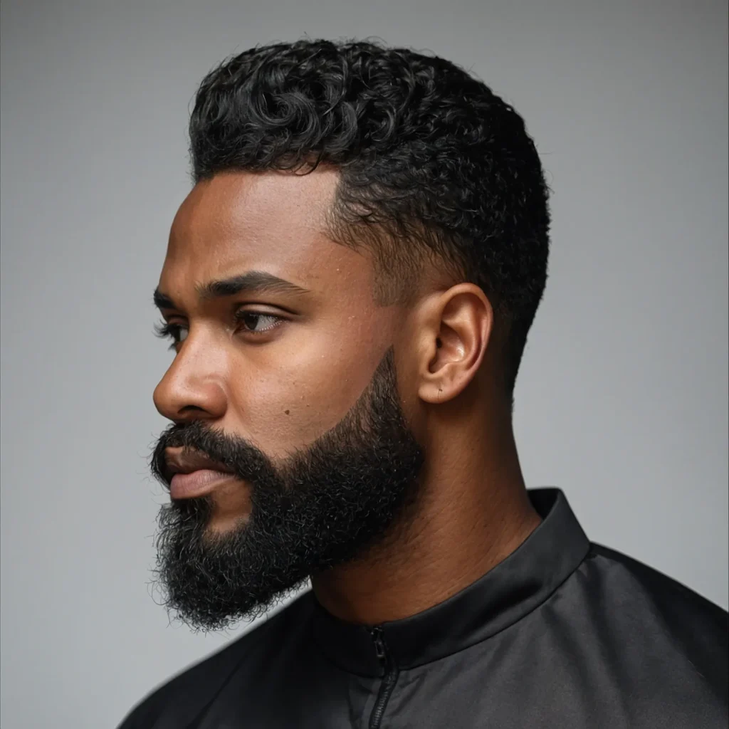 Drop Fade with Beard and Sideburn Tapercurv 3