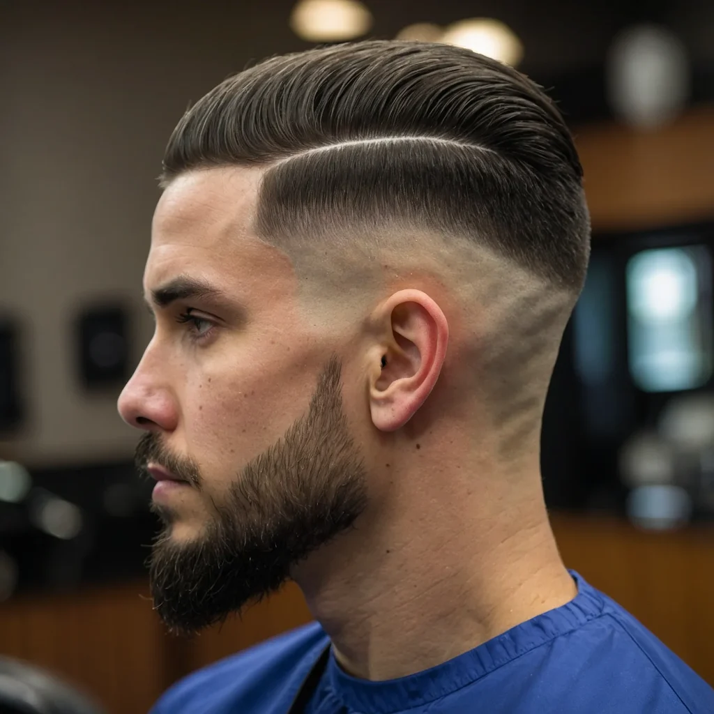 Drop Fade with Brush CutShort uniform brush 3