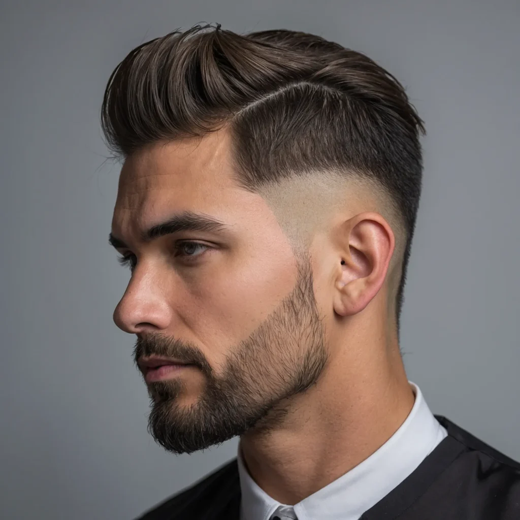 Drop Fade with Brushed Up TopHair brushed upw 3