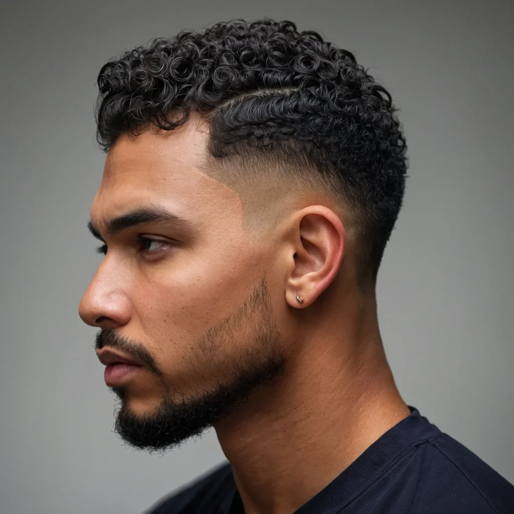 Drop Fade with Curlsman with short define 3
