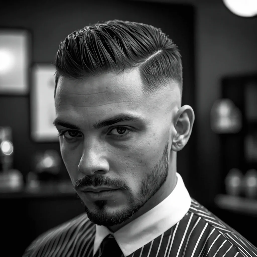 Drop Fade with French Cropman with shor 0