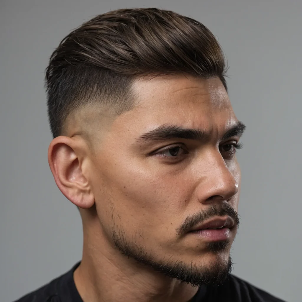 Drop Fade with Low FringeShort front fringe 0