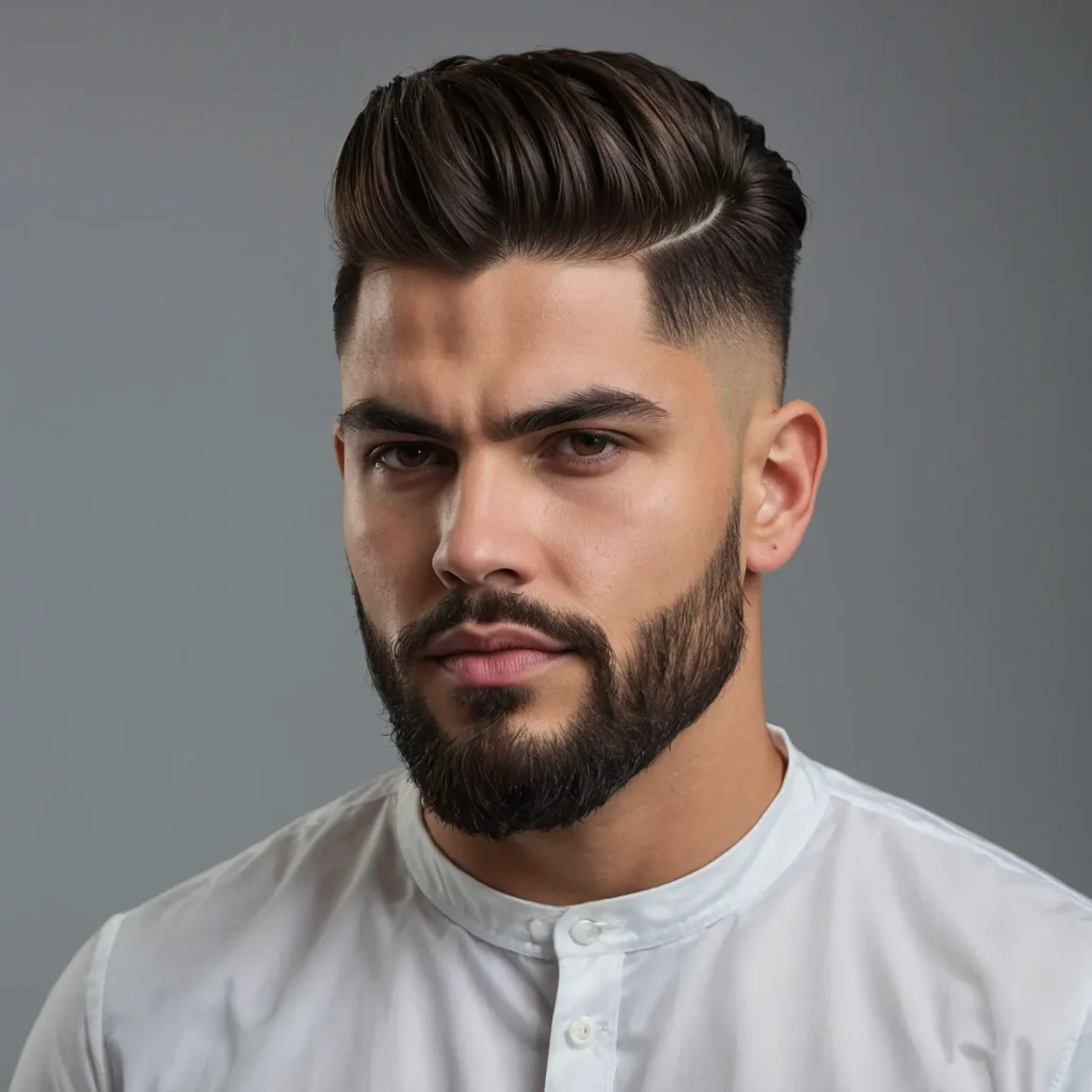 Drop Fade with PompadourVoluminous pomp top s 0