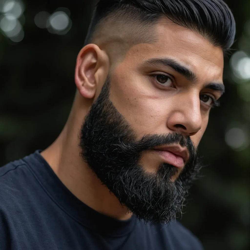 Drop Fade with Shadow BeardShadow beard and 0