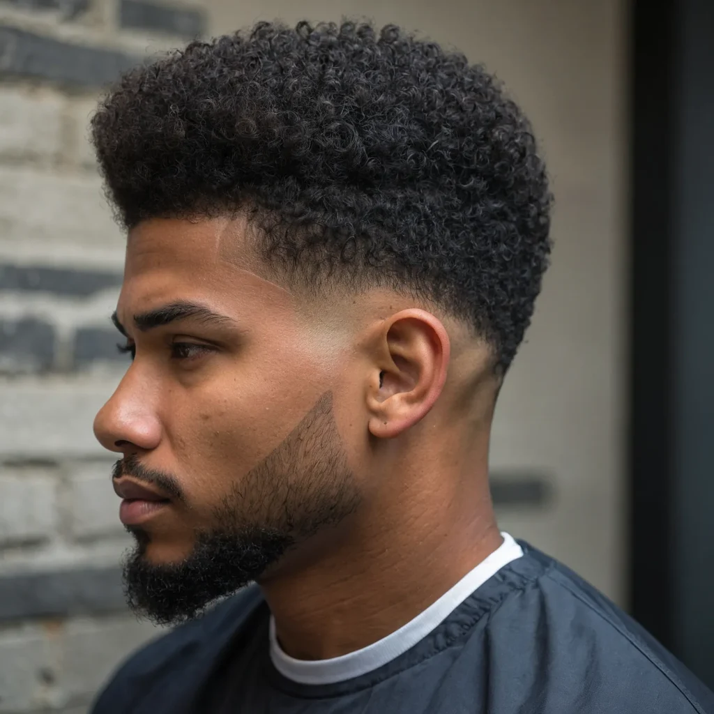 Drop Fade with Short Afroman with shap 0
