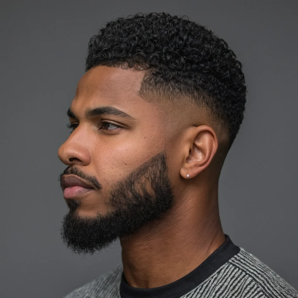 Drop Fade with Short Afroman with shap 3