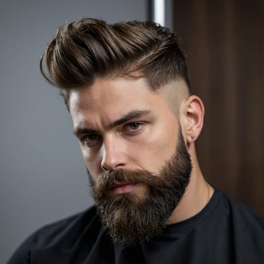 Drop Fade with Tapered BeardBeard gradually 3