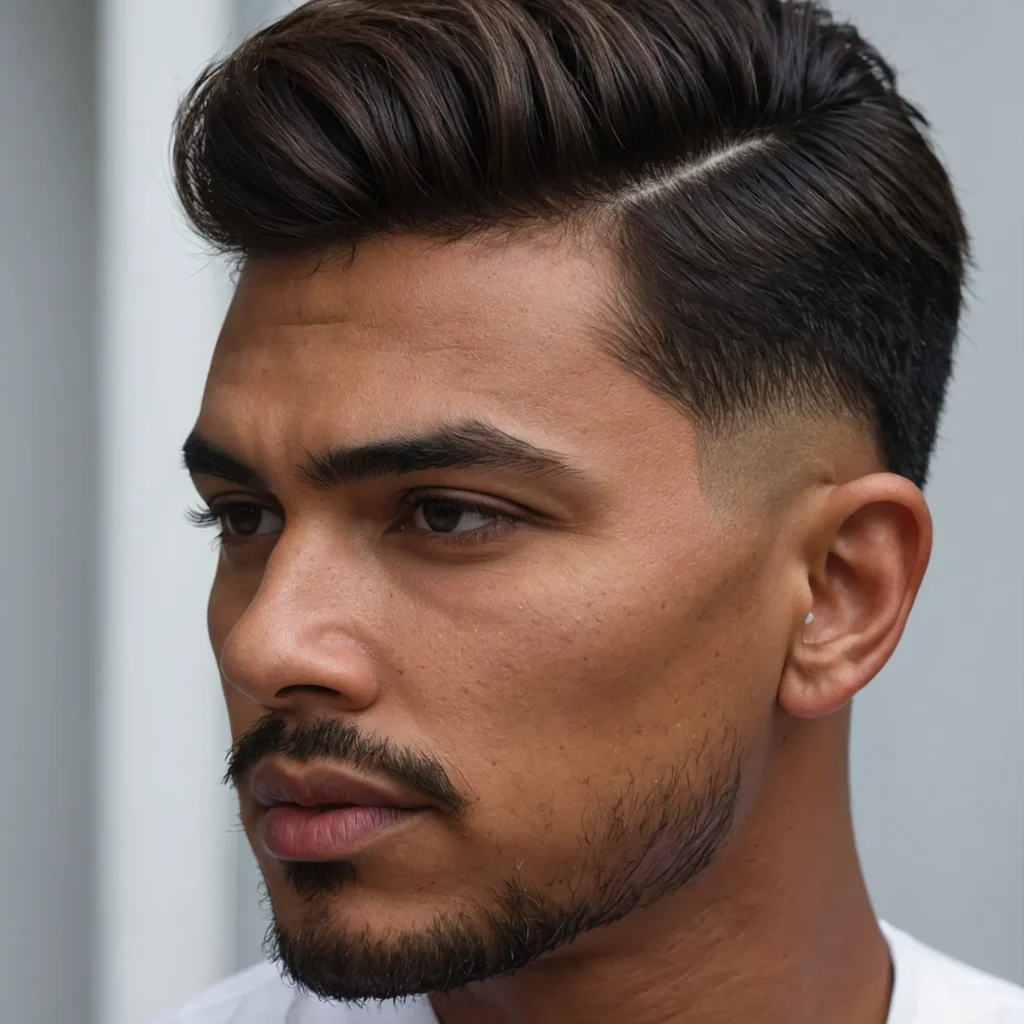 Drop Fade with Temple EdgeUpDefined temple li 0