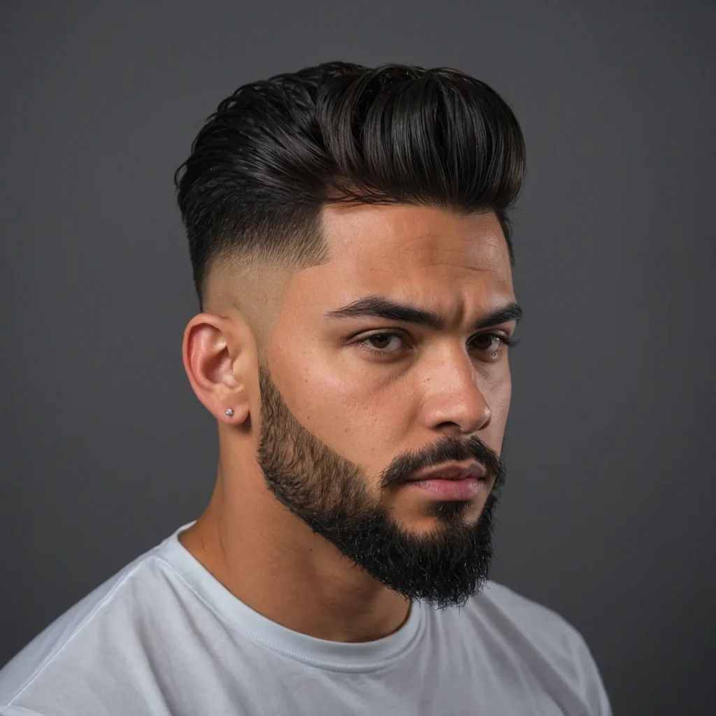 Drop Fade with Temple EdgeUpDefined temple li 3