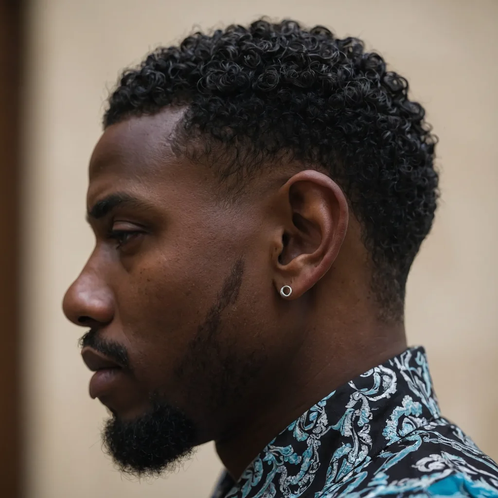 Drop Fade with Temple FocusBlack man with t 3