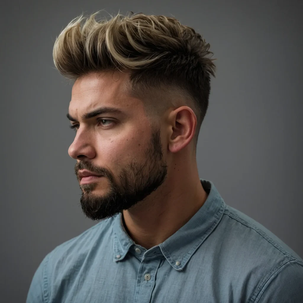 Drop Fade with Textured TopMessy layered h0
