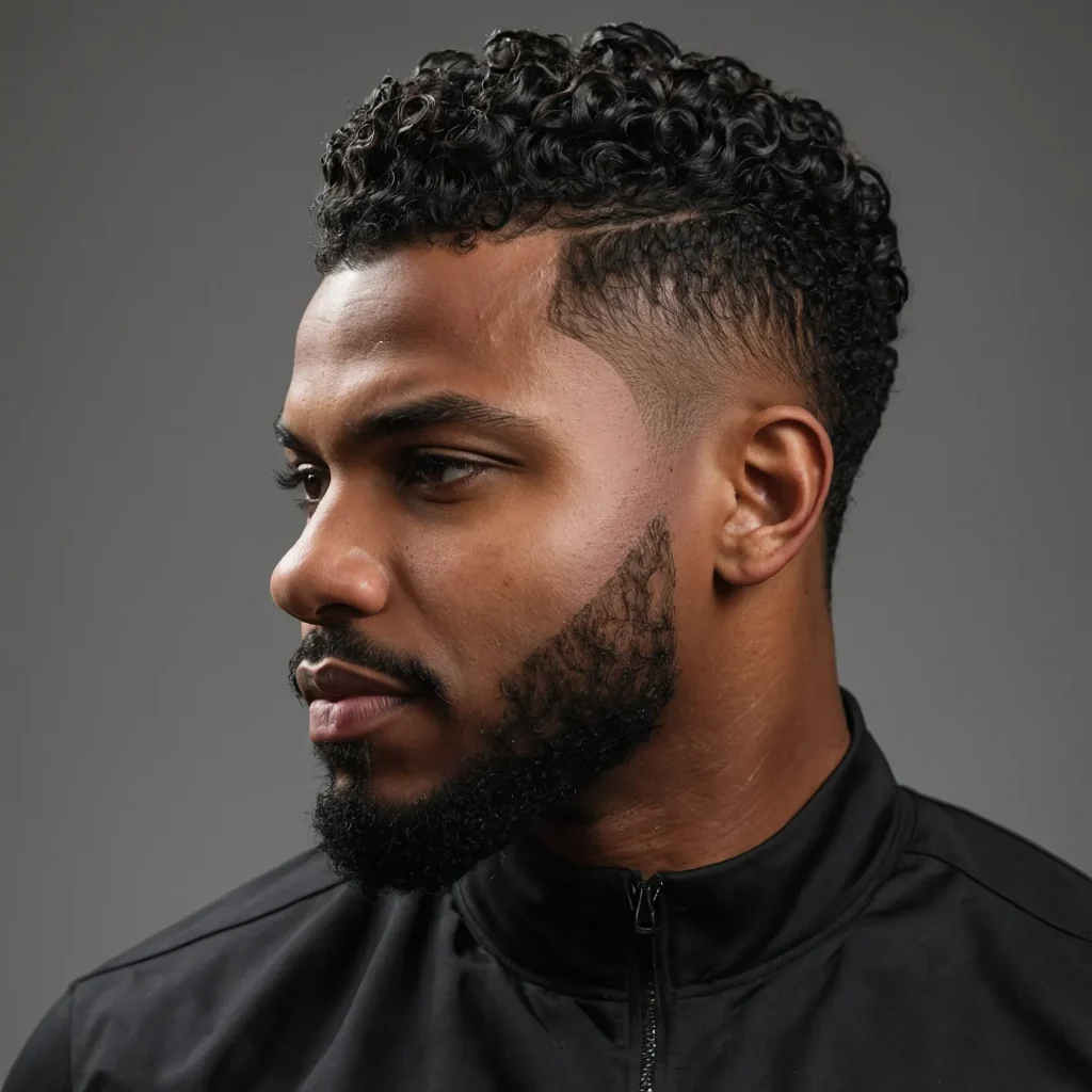 Drop Fade with TwistOut TopTwistout curls on 0