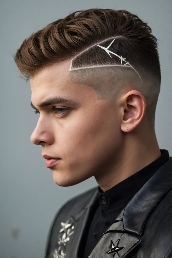 Fade with Crown Design but with hairs not the 3