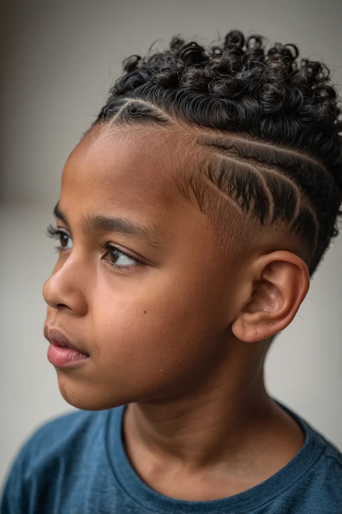 Fade with Twists or Sponge Curlsboy with sh 0