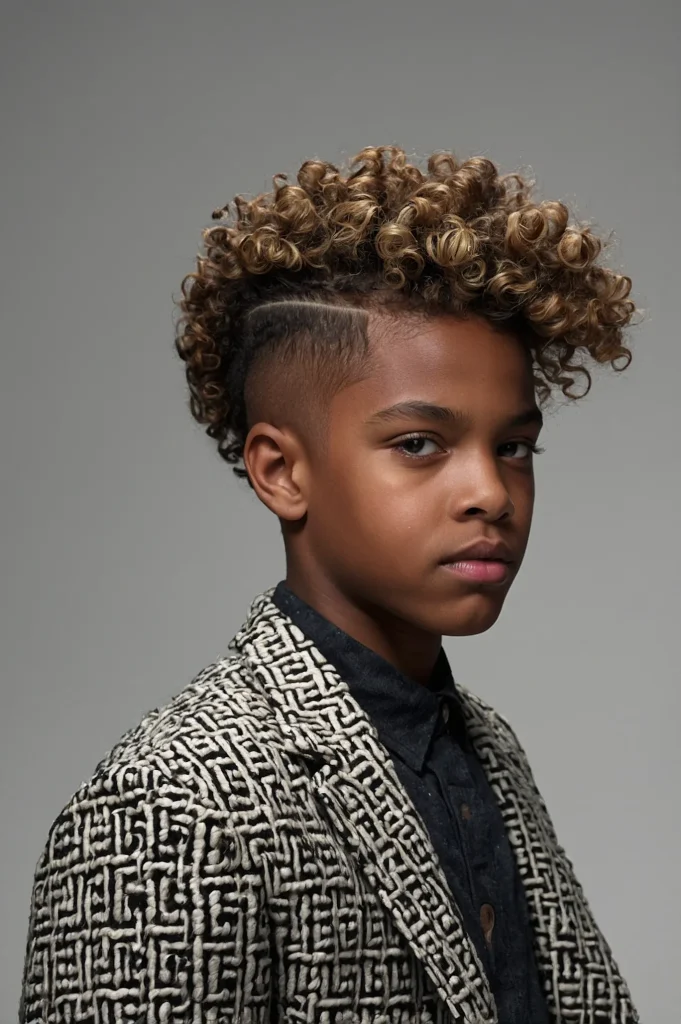 Fade with Twists or Sponge Curlsboy with sh 3