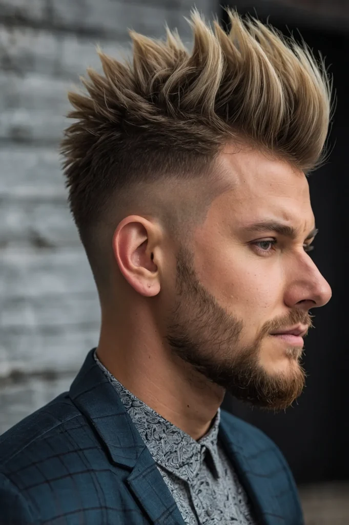 Fluffy Faux Hawk with Low Taperman with f 3