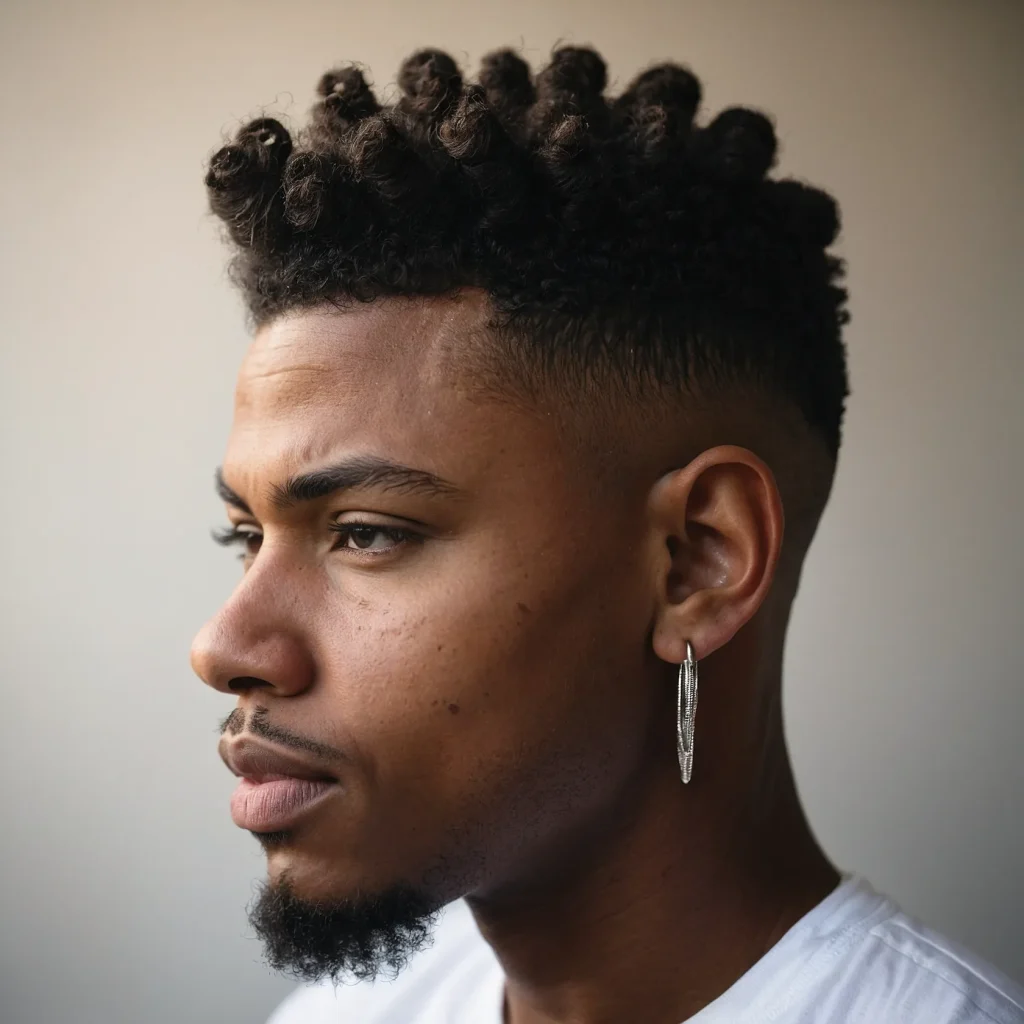 High Fade with Afro Twist TopCoils or twists 3