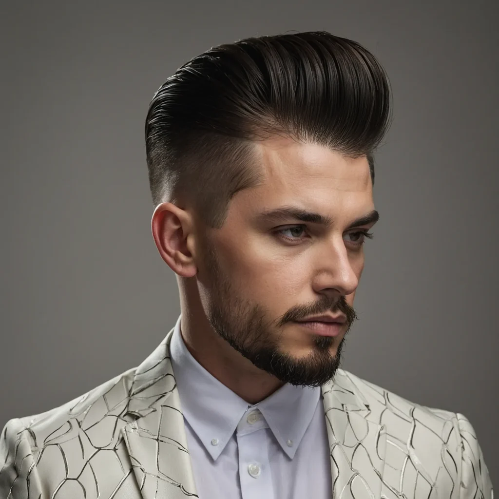 High Fade with Comb Overwhite man with s 3