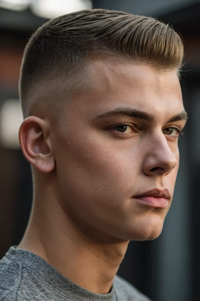 High Fade with Crew Cutboy with classic c 3