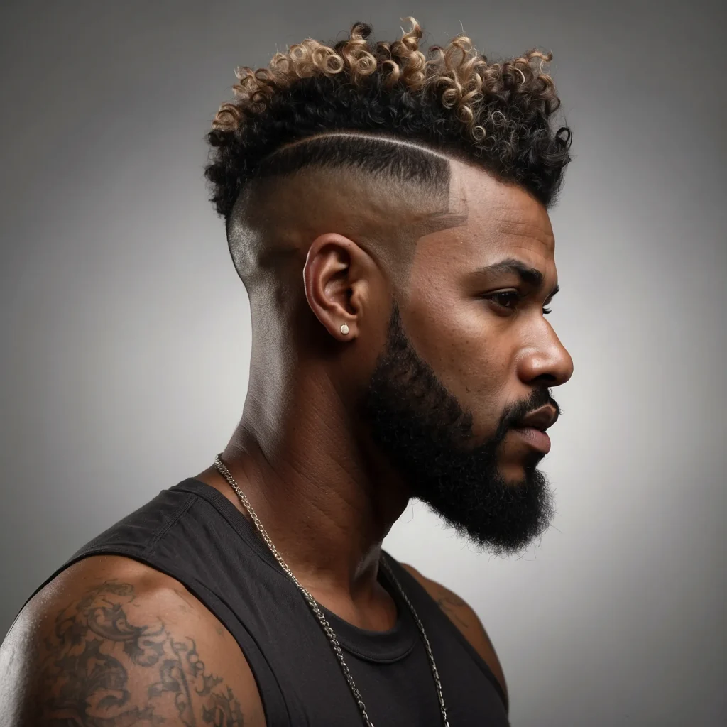High Fade with Defined Coil Mohawkhighdet 0