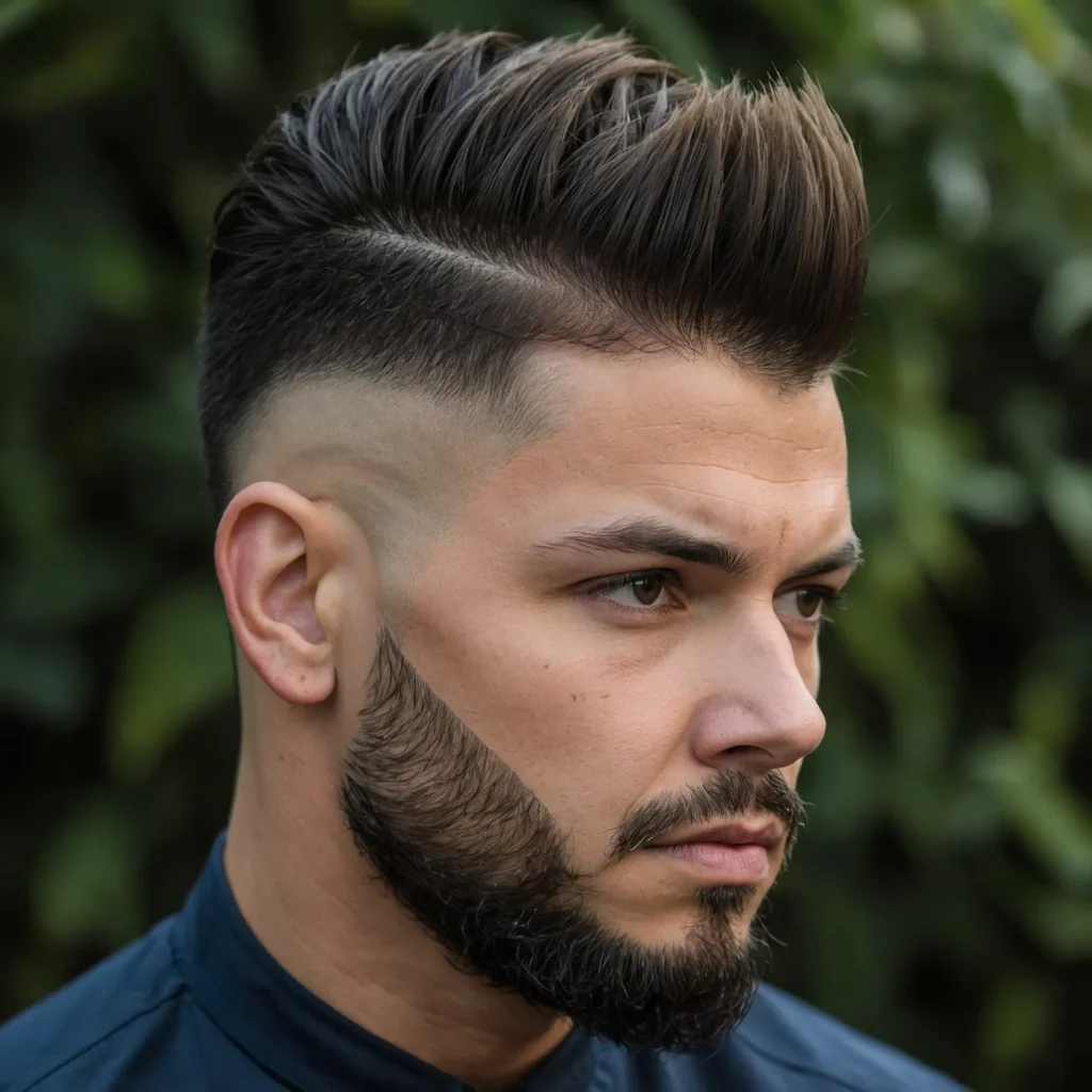 High Fade with Faux HawkVolume concentrated 0