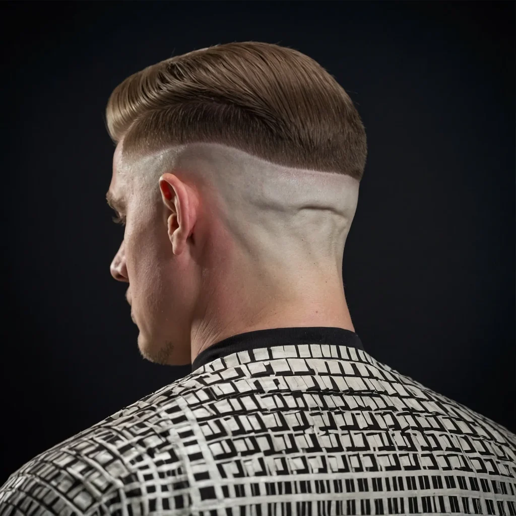 High Fade with Flat TopSquared geometric top 3