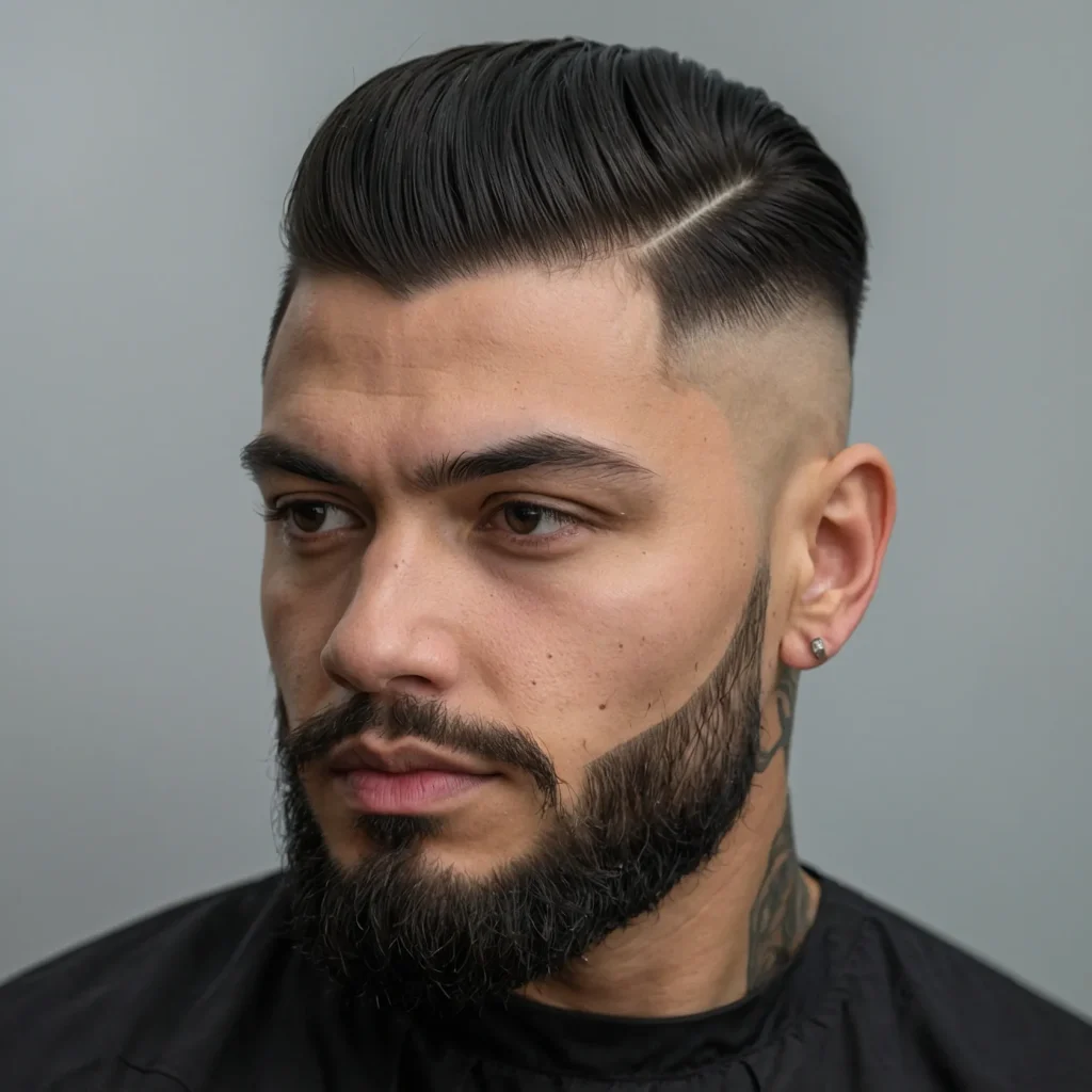 High Fade with Part DetailSharp side part car 3