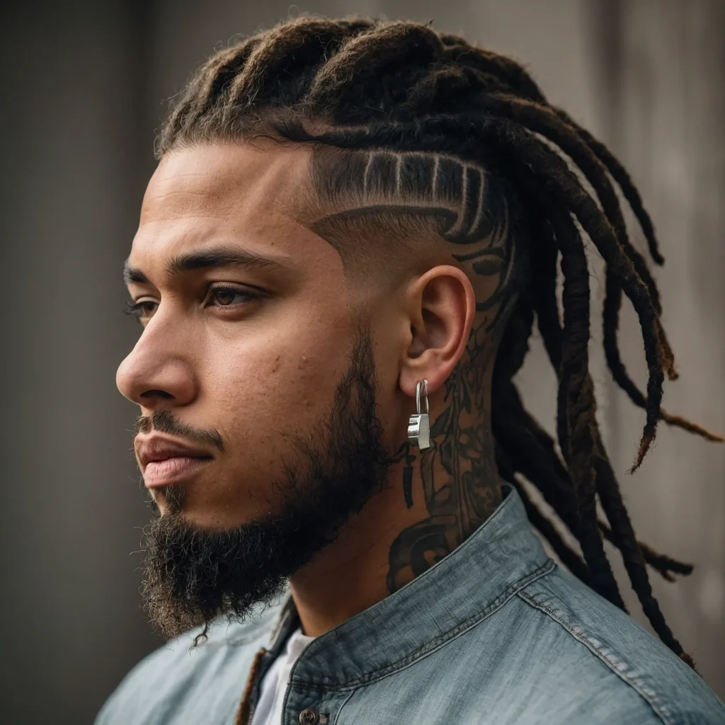 High Fade with Short DreadsTidy thick dreads 0