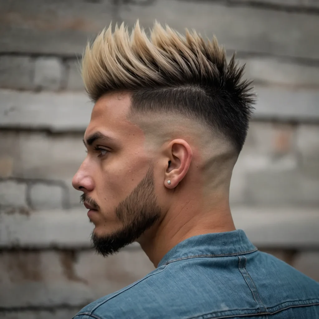 High Fade with Spiky HairShort controlled sp 0