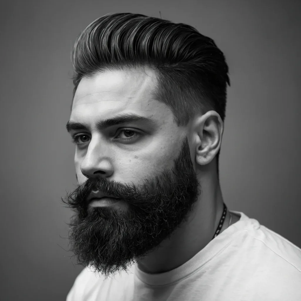 High Fade with Tapered BeardBeard blends grad 3