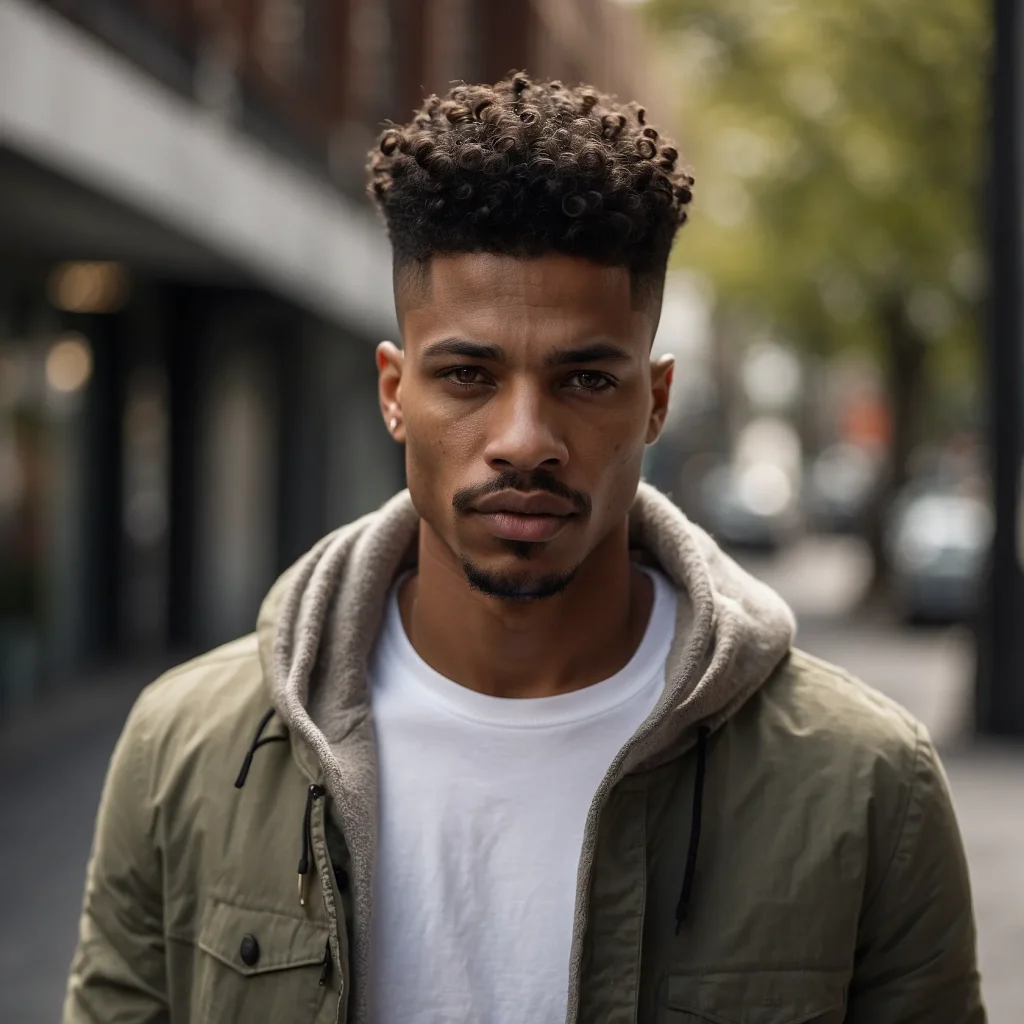 High Fade with Textured Topstylish Black 0