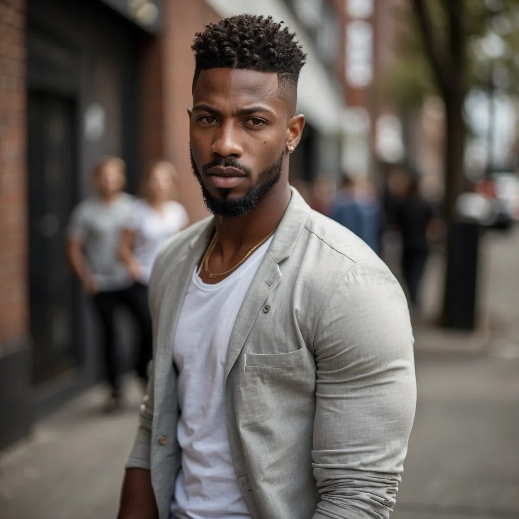 High Fade with Textured Topstylish Black 3
