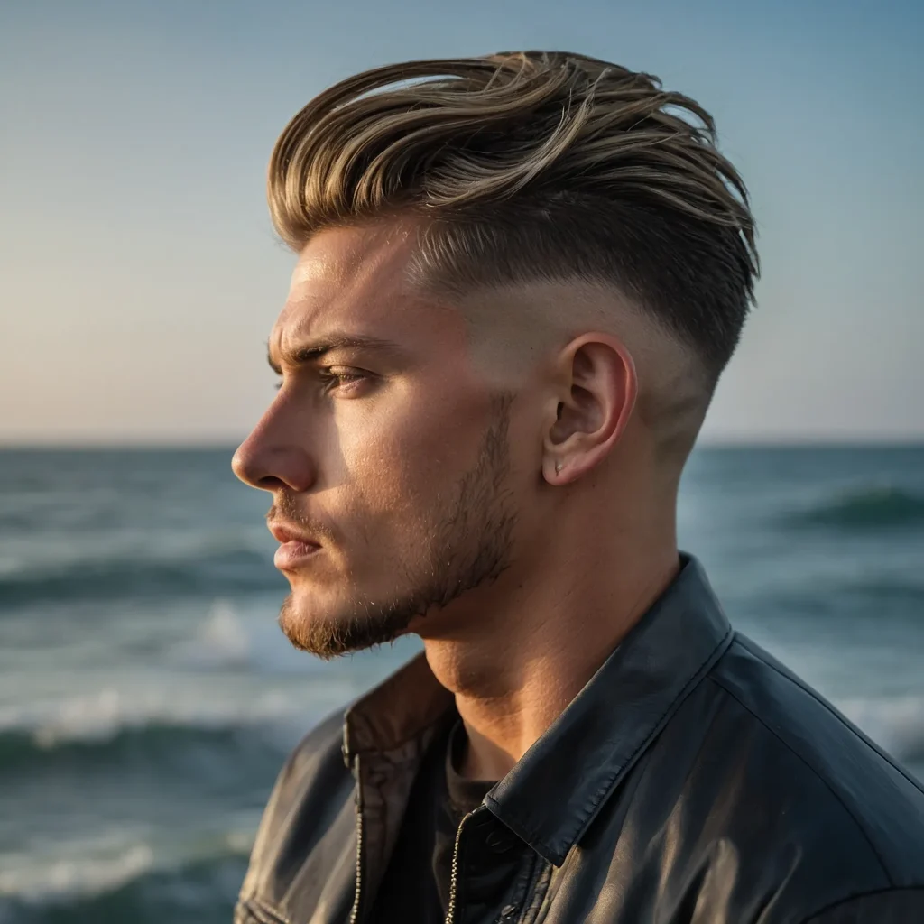 High Fade with WavesWavy textured top with hi 3