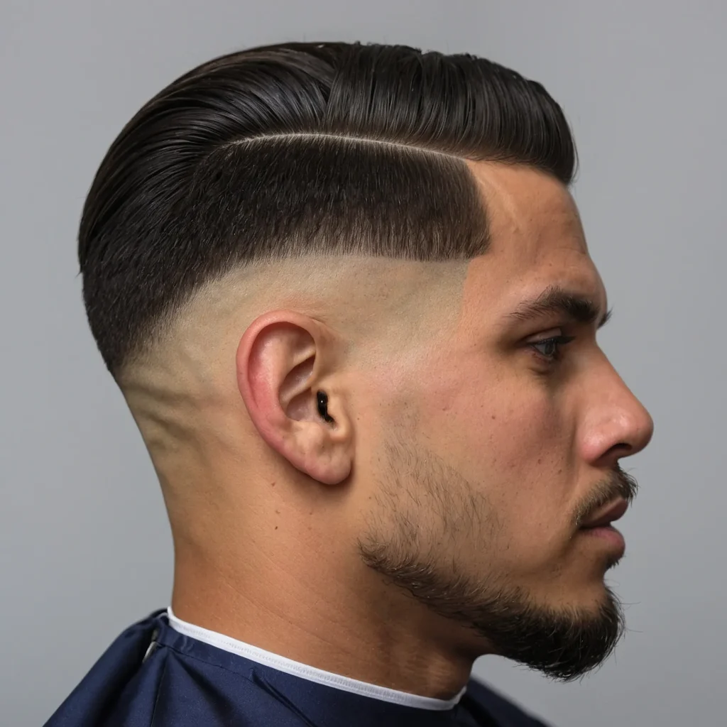High Skin Fade with LineUpCleanshaven sides b 3