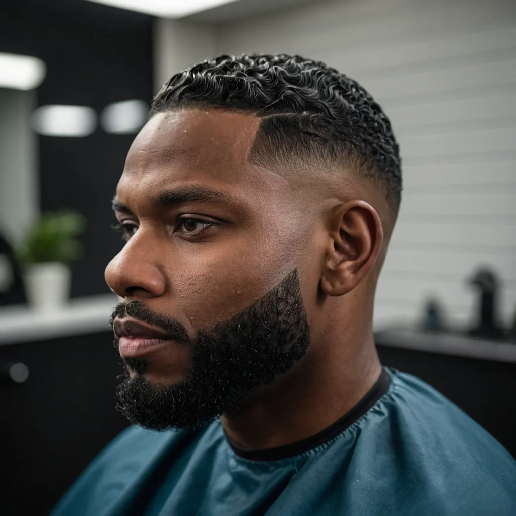 High Taper Fade with 360 WavesBlack man sho 0