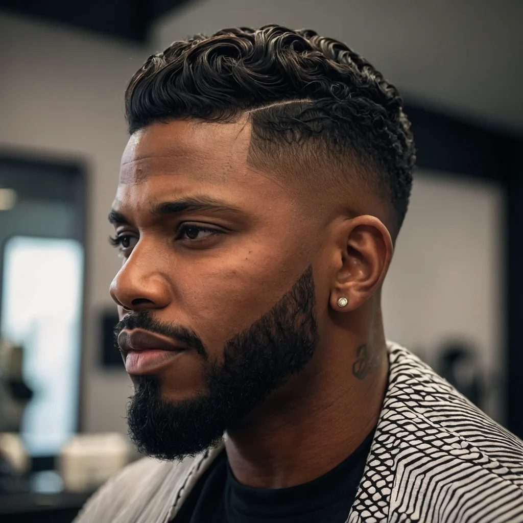 High Taper Fade with 360 WavesBlack man sho 3
