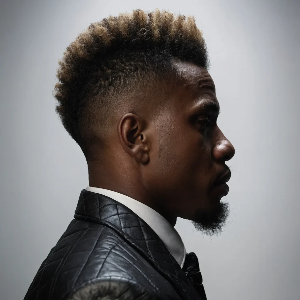 High Taper Fade with Afro MohawkMohawk silhou 3