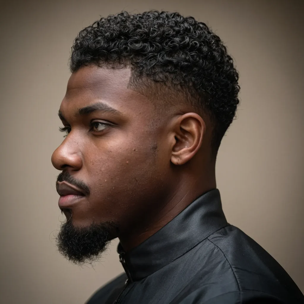 High Taper Fade with Burst Styleburststyle 0