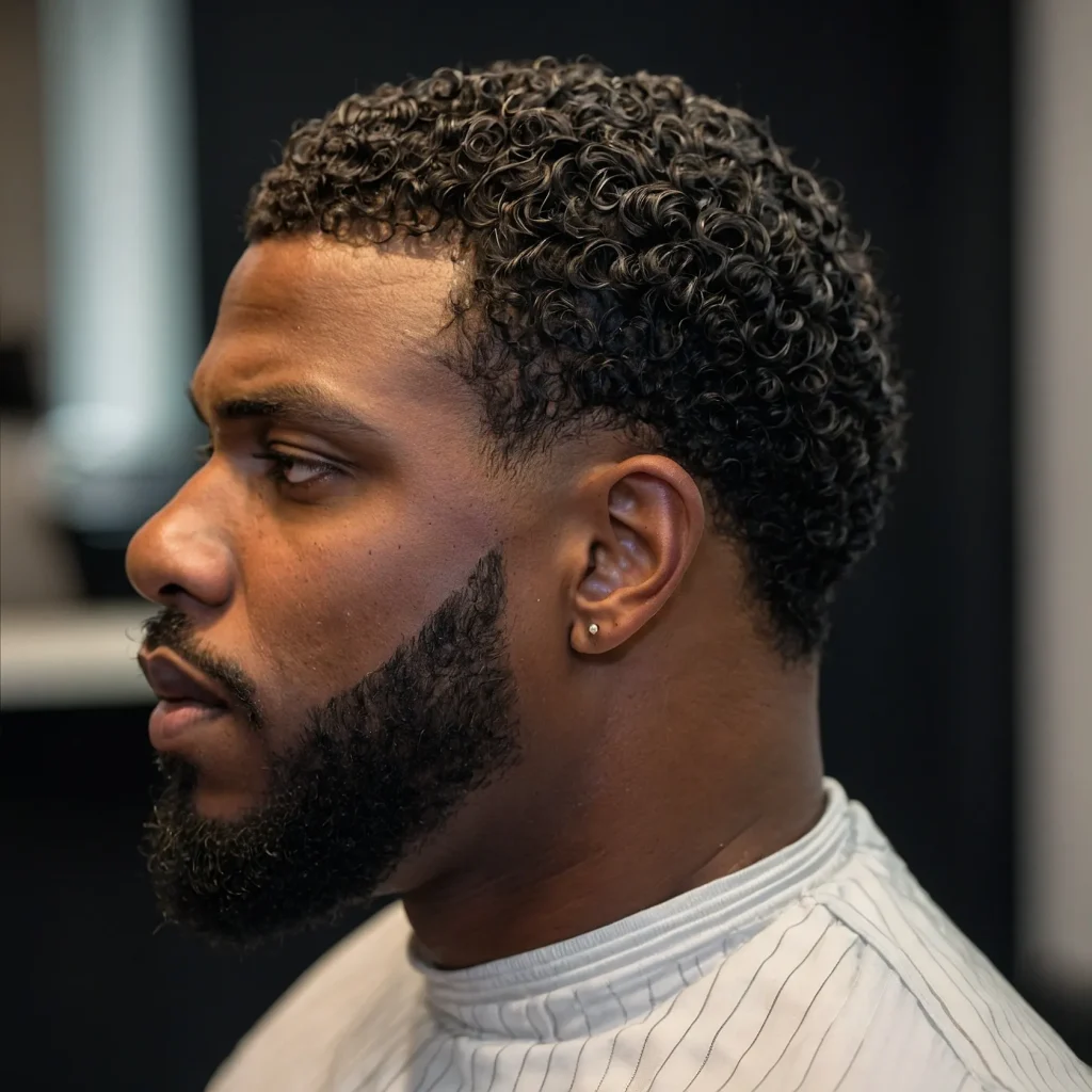 High Taper Fade with Burst Styleburststyle 3