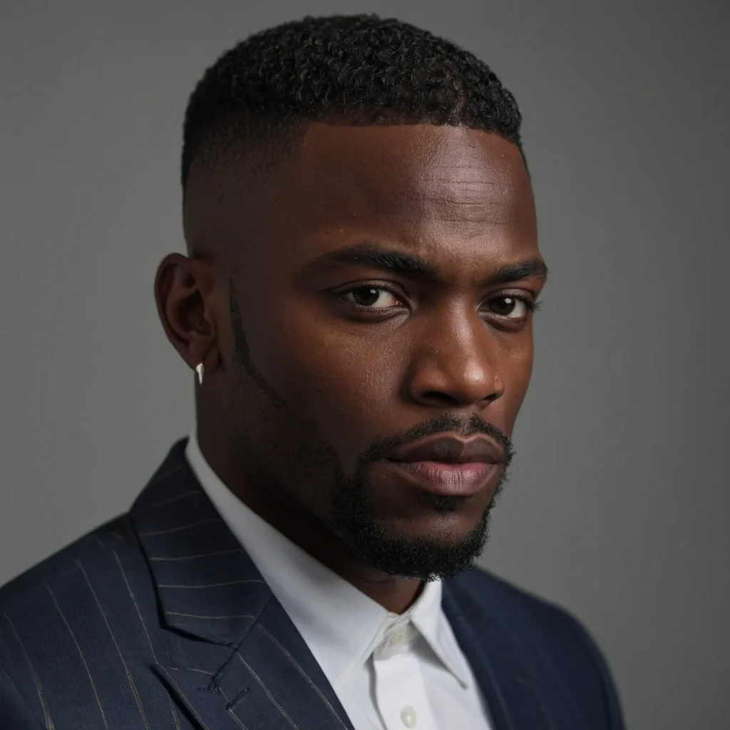 High Taper Fade with Defined EdgeUpCloseup of 3