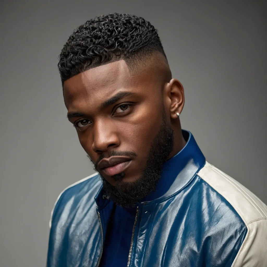High Taper Fade with EdgeUpA Black man with a 1