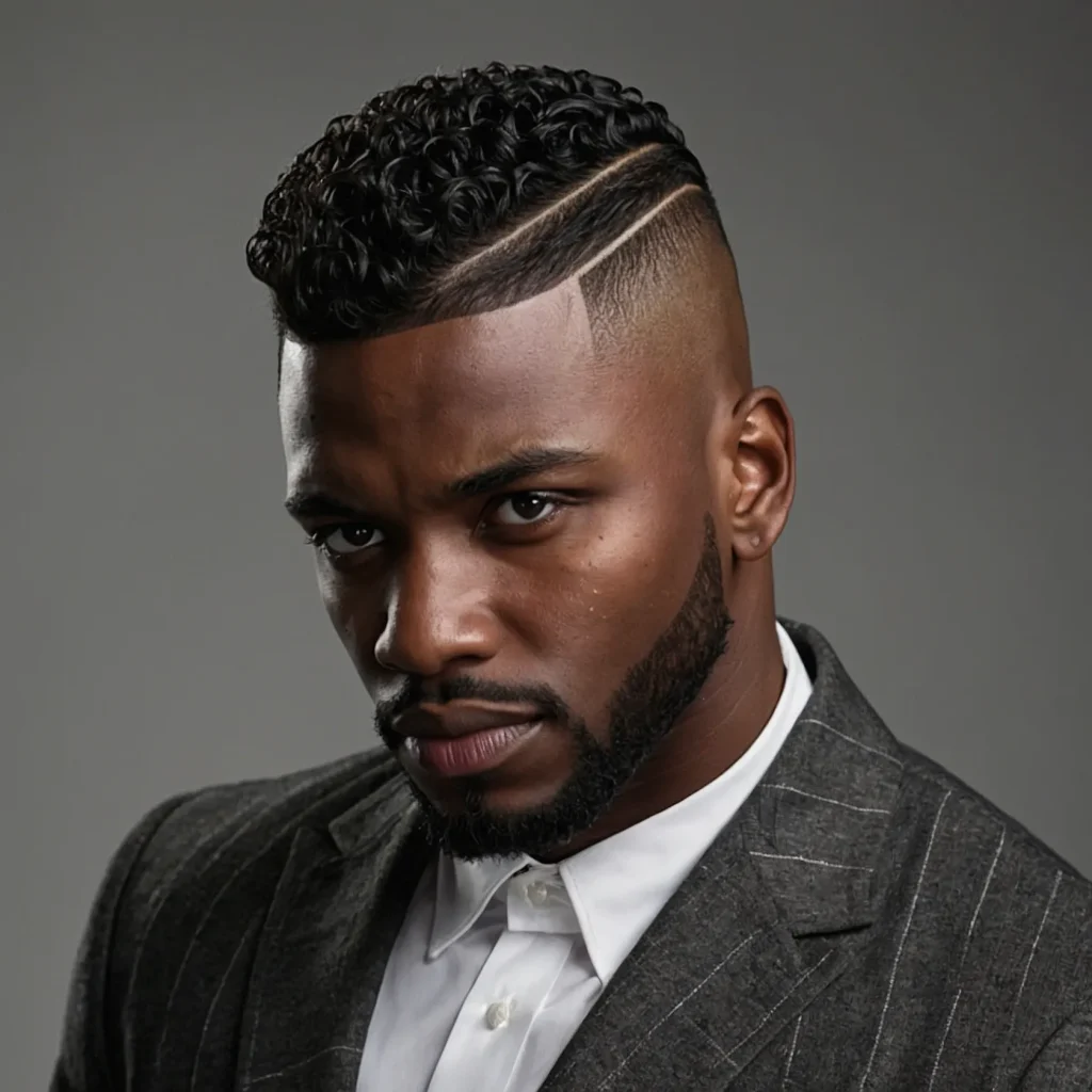 High Taper Fade with EdgeUpA Black man with a 3