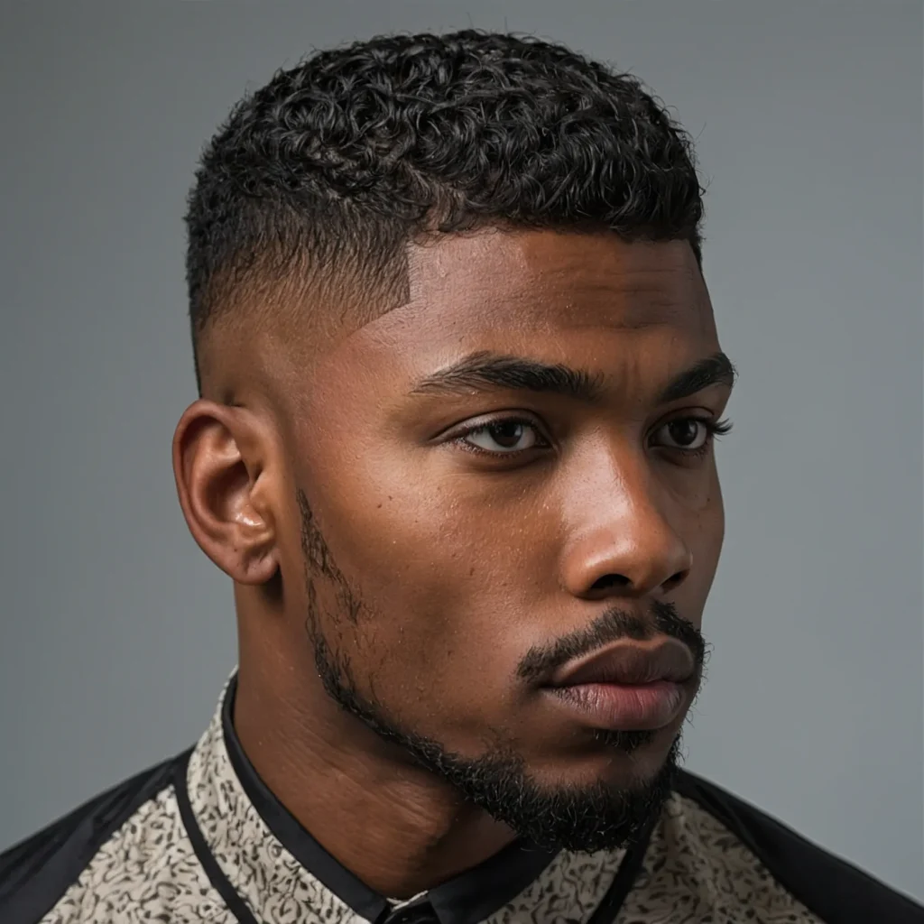 High Taper Fade with Even Cropclean evenlen 3