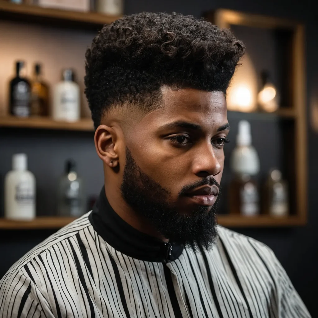 High Taper Fade with MidLength AfroMediumsize 0